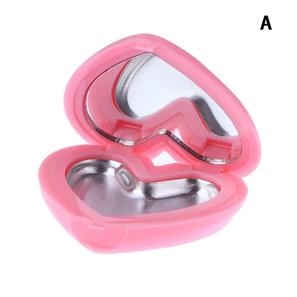 Love Heart Shape Empty Eyeshadow Case Refillable Easy Carry Rouge Zpaxo A