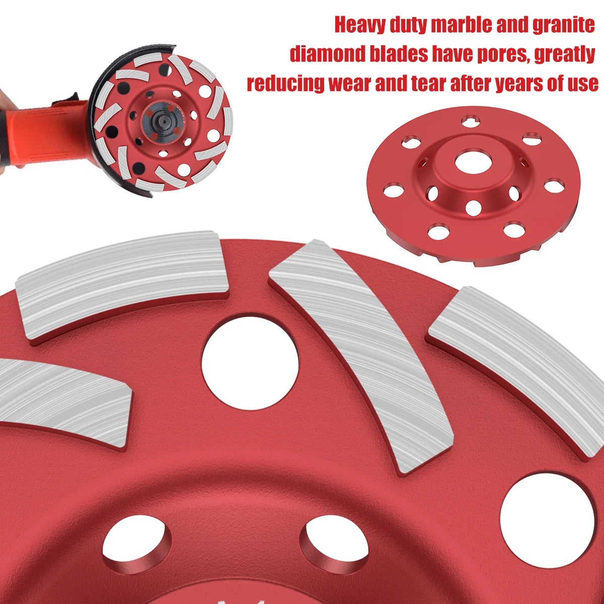 4/5 Inch Diamond Grinding Wheel Disc Abrasive Cup Wear Sanding DIY Cutting Disc Angle Grinder Tool Polisher For Concrete/Wood Zpaxo