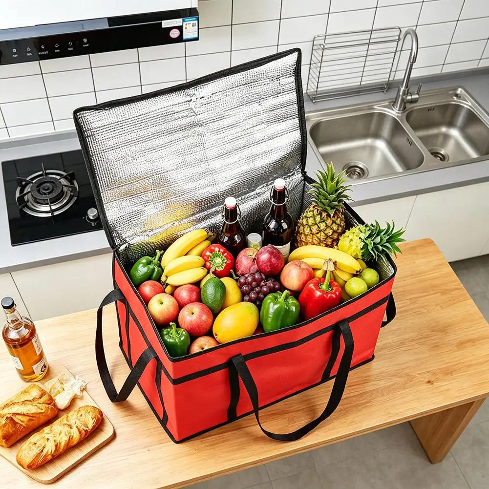 Large Insulated Tote Bag – Thermal Food & Grocery Cooler Insulated Cooler Tote Zpaxo