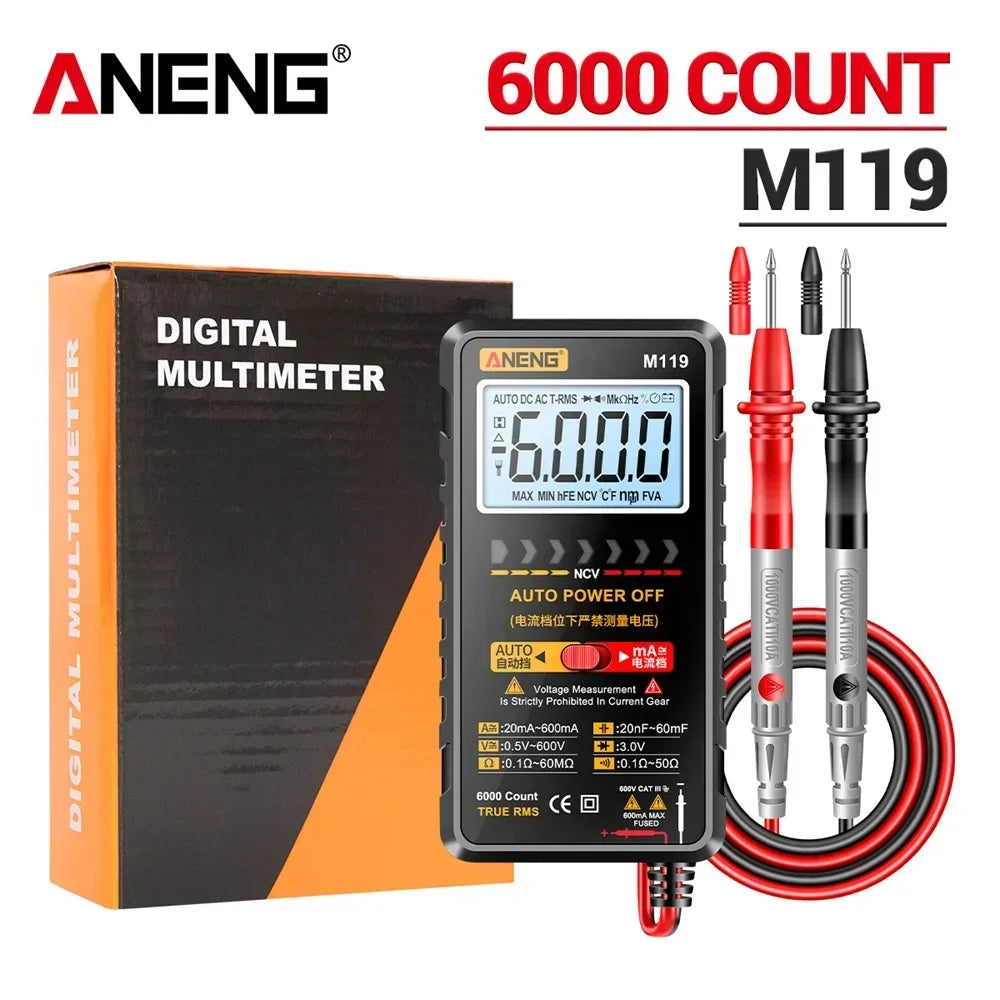 Digital Multimeter 6000 Transistor Capacitor Meterwith NCV Data Hold