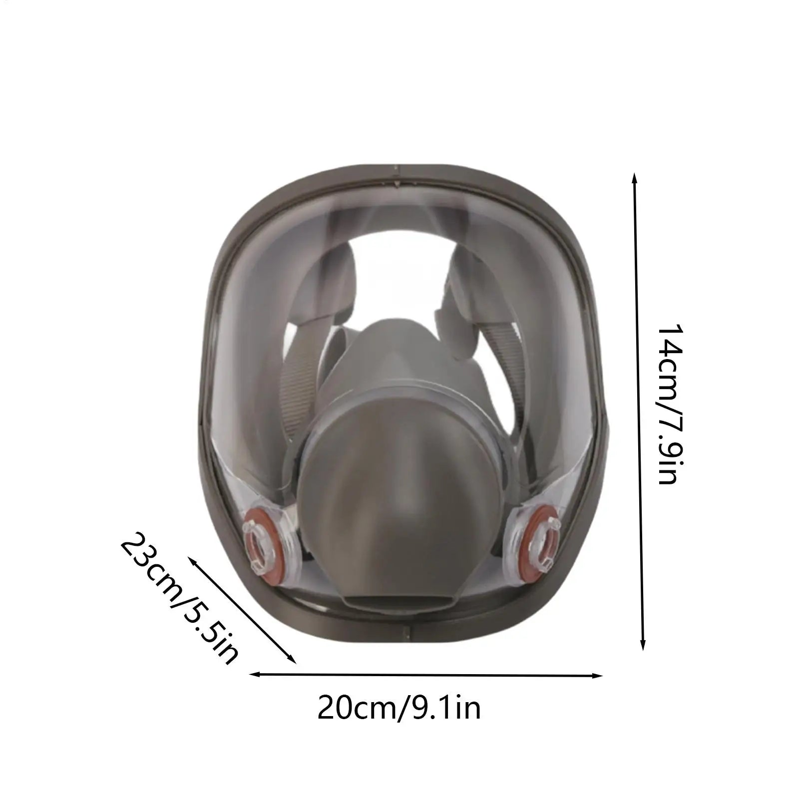 Full Face Respirator Mask Reusable Gas Cover Dustproof Shield Spray
