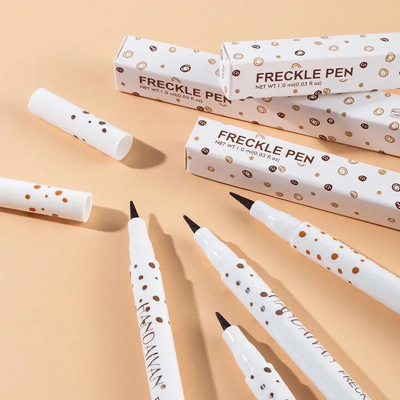 4PC Natural Freckle Pencil Dot Spot Pen Create Effortless Sunkissed Makeup Long Lasting Waterproof Soft Brown Freckle Makeup Pen Zpaxo