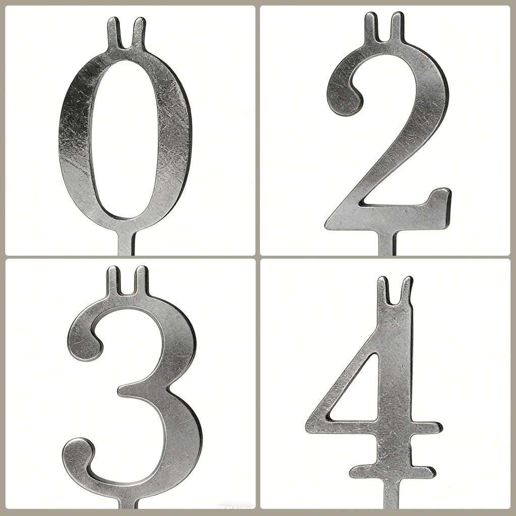 0-9 Reusable Number Birthday Candle Holder Cake Topper Decorations