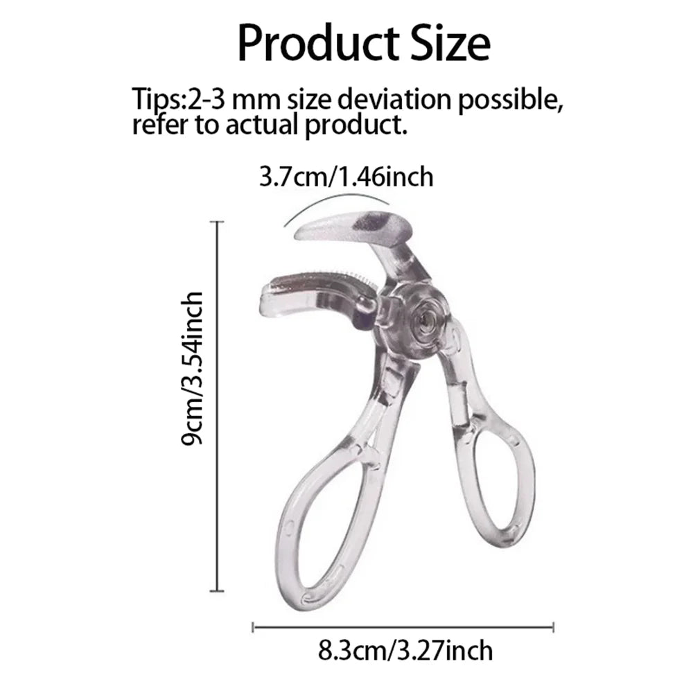 Dual-Type Eyelash Curler with Comb – Wide & Partial Clip