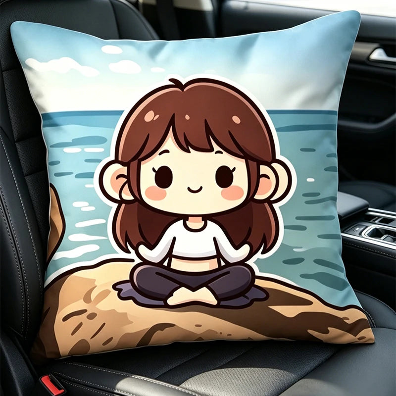 Custom Photo Cushion Cover Personalized Logo Pillow Sofa Car Seat