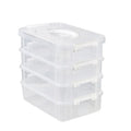 4-Layer Stackable Transparent Storage Box | Multi-Use Organizer