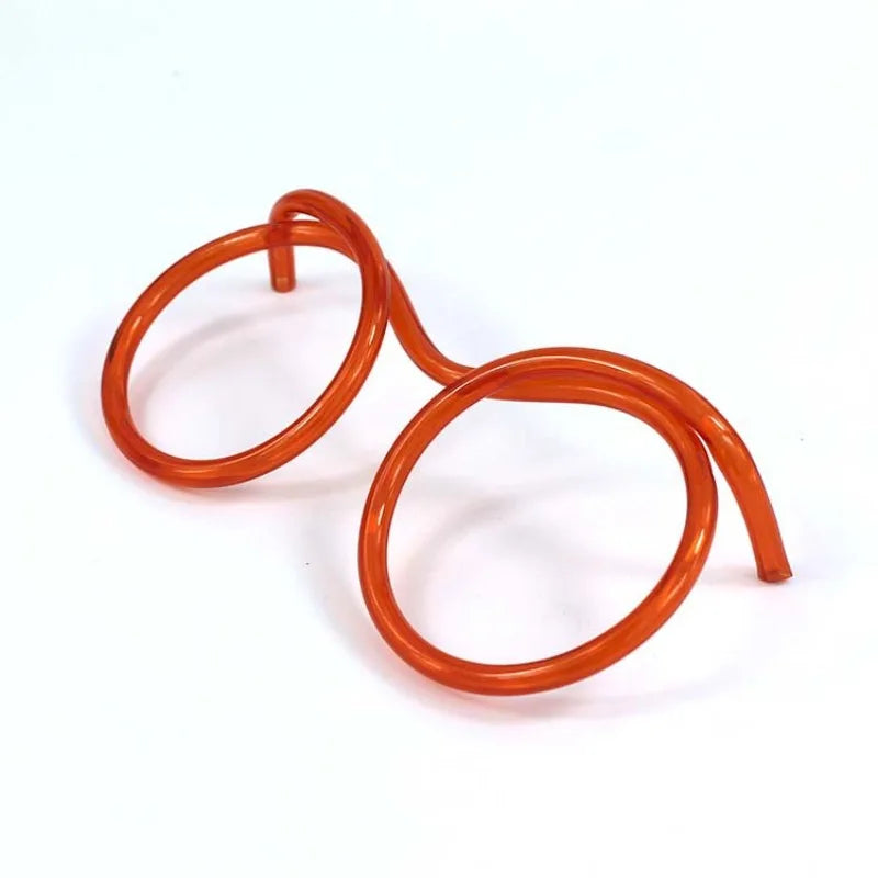 5PCS Fun and Whimsical Children's Glasses Drinking Straws, Flexible Eye Straws, Creative Art, DIY Styling Straws Zpaxo
