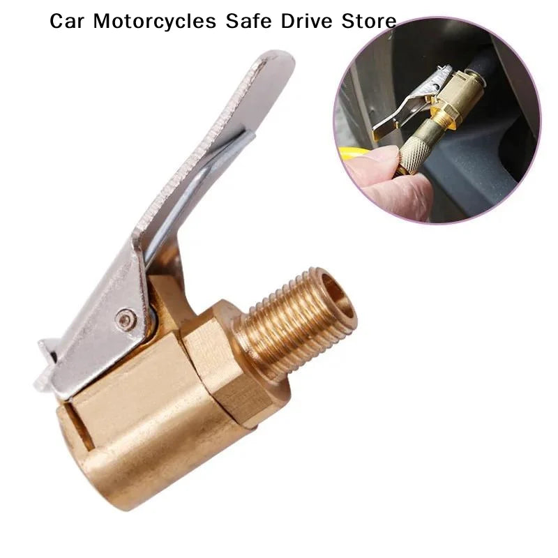 CMCar Tire Air Chuck Inflator Pump Valve Connector Clip-on Adapter