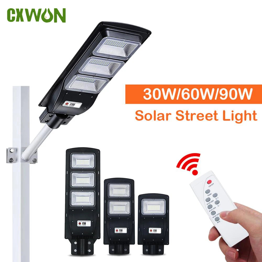 90W Solar Street Light PIR Motion Sensor Waterproof IP66 Wall Lamp Zpaxo