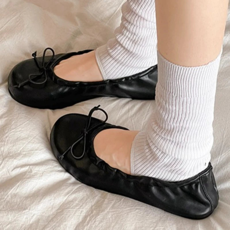 Women's Round Closed Toe Solid Comfortable Single Shoes Spring Autumn Zpaxo black 35