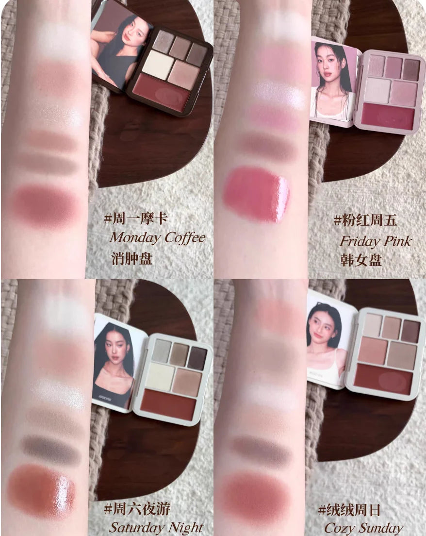Joocyee Lookbook Multi Palette Eyeshadow Blush Lip Mud Highlighter Zpaxo