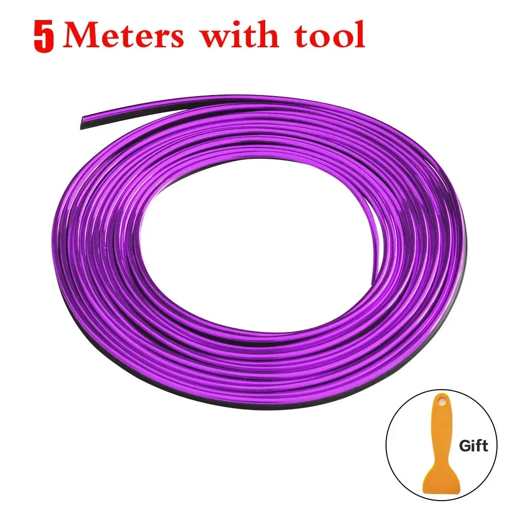 5M Flexible Car Interior Trim Strips – Dashboard & Door Moulding