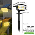 56 LED Solar Landscape Spotlights Outdoor Waterproof Motion Sensor 3 Mode Solar Wall Garden Powered Lights Yard Porch Pathway Zpaxo 56 LED Warm white 4PC