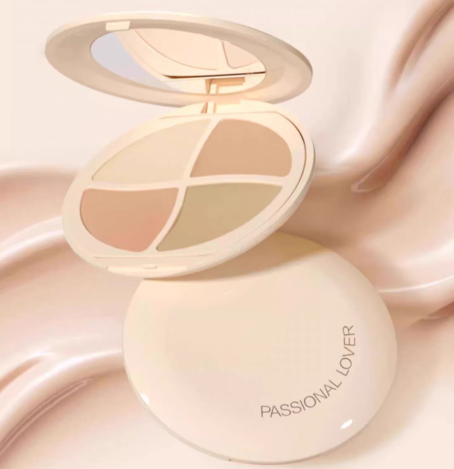 Passional Lover PL Concealer Palette Creamy Velvet Flawless Four-Color Concealer High Coverage Moisturizing Makeup Cosmetics Zpaxo