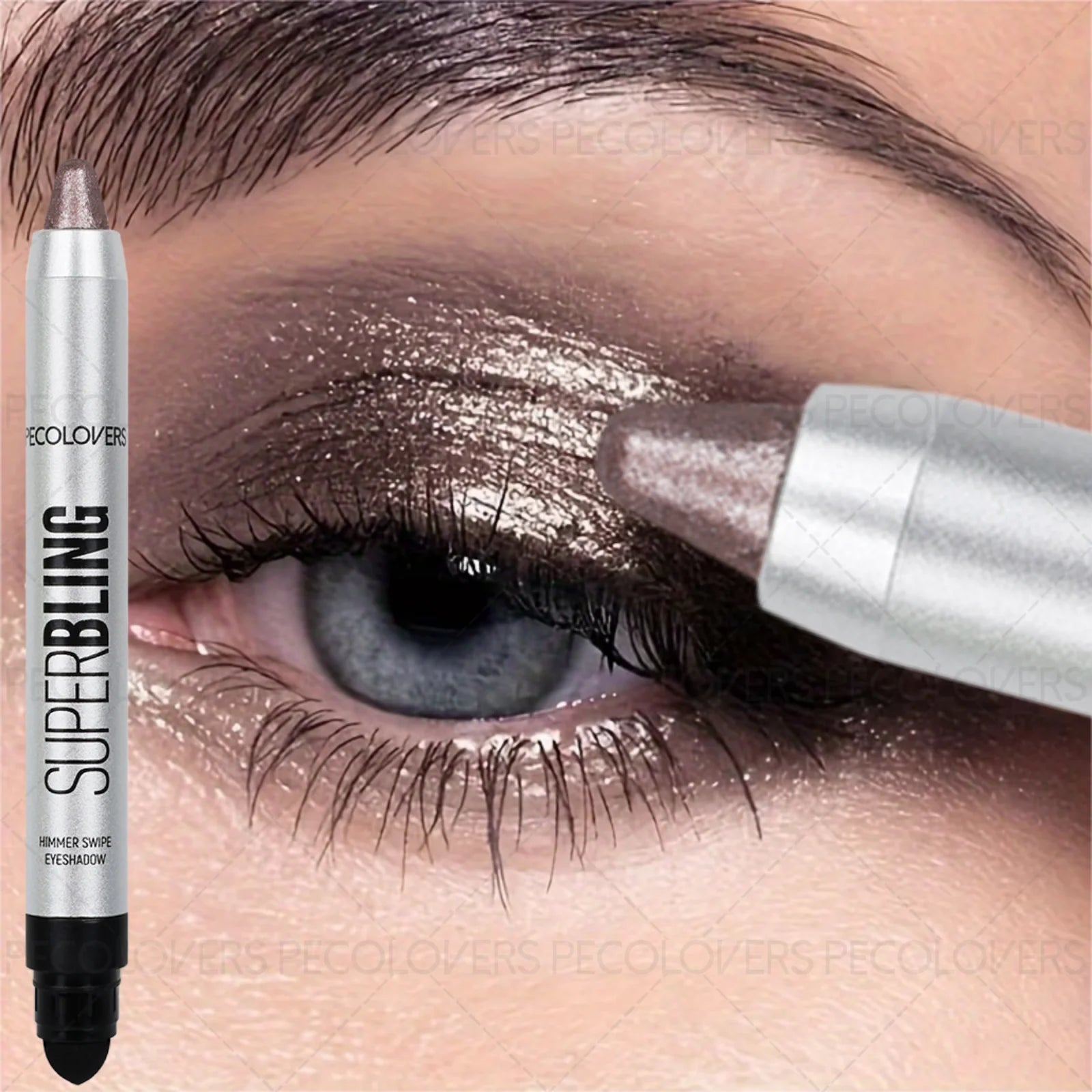 1PC Metallic Pearlescent Eyeshadow Stick, Smooth and Easy To Color, Waterproof, Brightens The Eyes with High-gloss Eyeliner Zpaxo