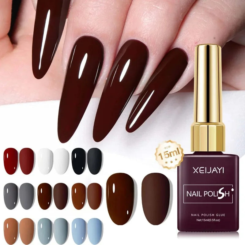 Colored Nail Varnish Gel 60 Colors Gloss Matte Ice-clear Nails Polish