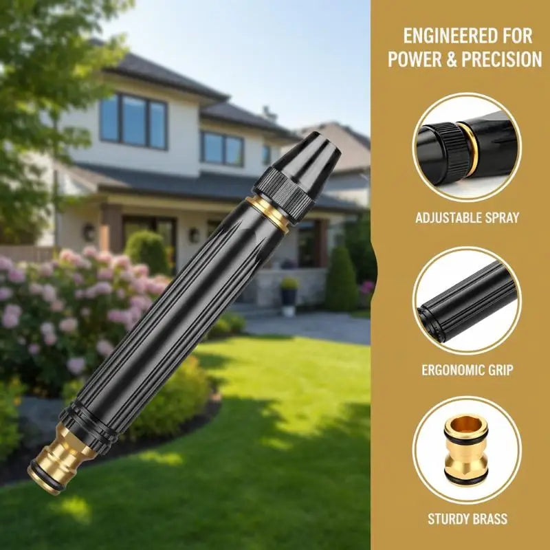 Adjustable High-Pressure Car Wash Water Gun – Brass Nozzle