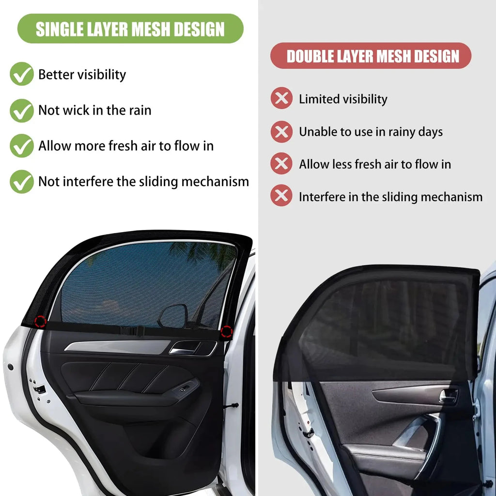 Car Window Mesh Sunshade Heat Insulation Sun Protection Strong