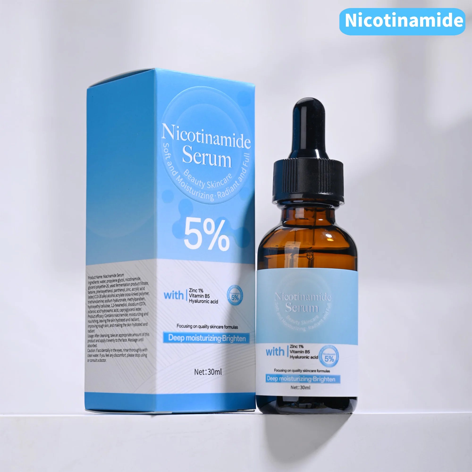 Nicotinamide & Vitamin B5 Brightening Face Serum | Moisturizing Brightening Face Serum Zpaxo