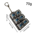 Keyboard Fidget Clicker 6 Button Sensory Light Up Toy Keychains Key