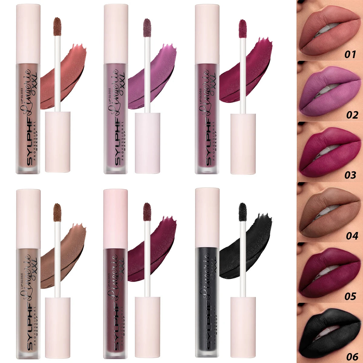 Matte Velvet Lip Gloss Waterproof 24 Hours Silky Texture Non Stick
