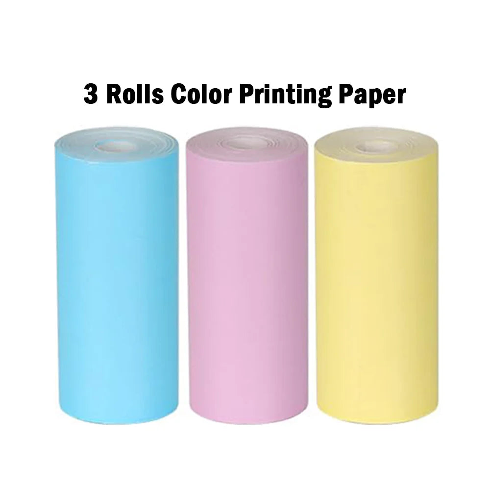 57mm Colorful Thermal Label Sticker Paper – Bluetooth Inkless Printer Thermal Label Paper Zpaxo 3pcs Colored