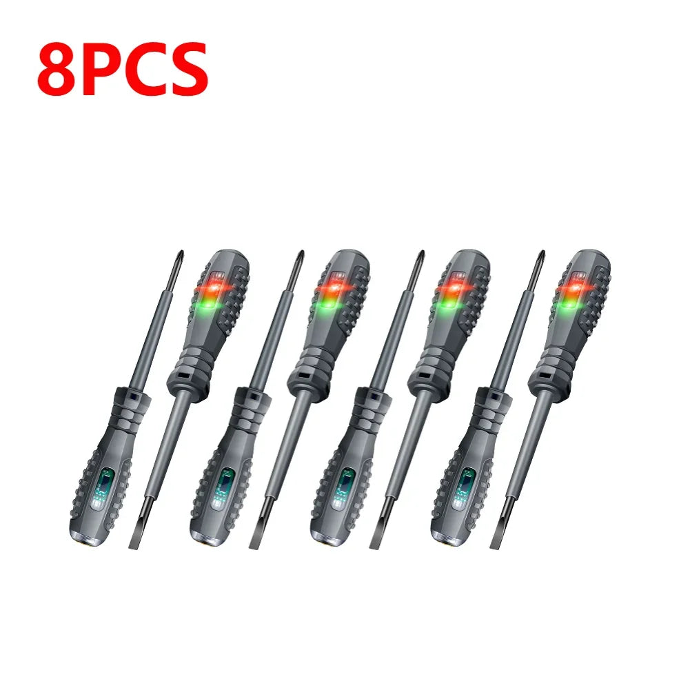 ANENG B05 Word/cross Screwdrivers Indicator Meter Electric Pen Insulated Electrician Highlight Pocket Tester Pen Tools 2-20pcs Zpaxo 8PCS