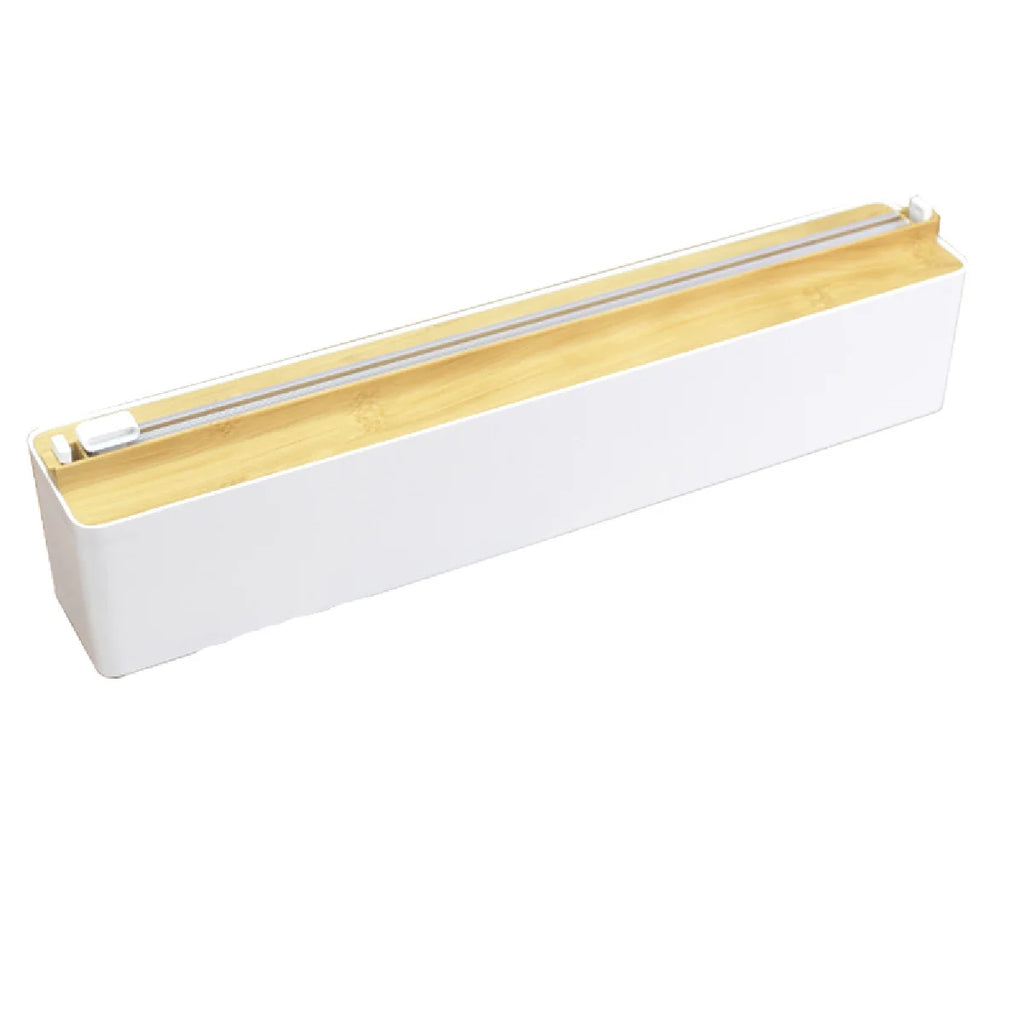Household Disposable Cling Film Cutter Point-Breaking Food-Safe Cutting Box Suction Cup Refrigerator Organizer Zpaxo