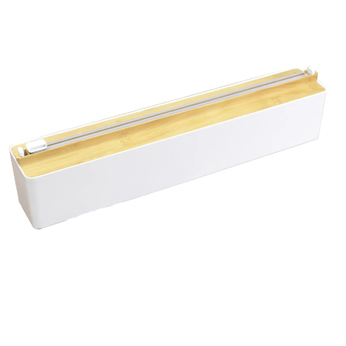 Household Disposable Cling Film Cutter Point-Breaking Food-Safe Cutting Box Suction Cup Refrigerator Organizer Zpaxo