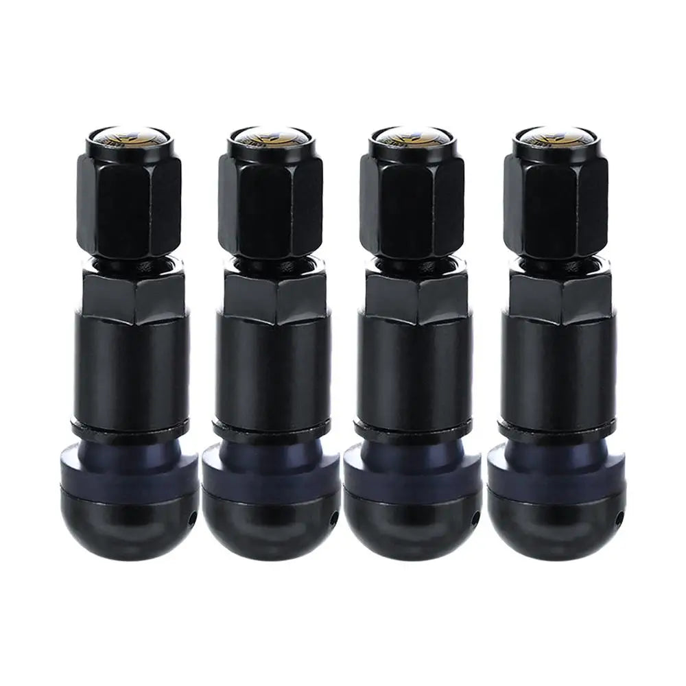 Aluminum Alloy 4Pcs/Set Car Accessories Auto Parts Motorcycle Automobiles Stem Caps Air Valve Car Tyre Valve Wheel Tyre Zpaxo black