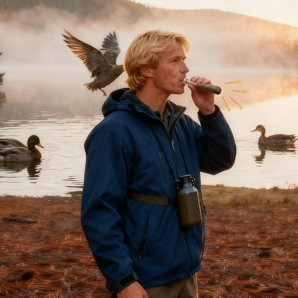 Beginner Duck Calls Realistic Sound Wood Animal Caller Wood Duck Calls for Teens Adults Outdoor Travel Tent Camping Hiking Zpaxo