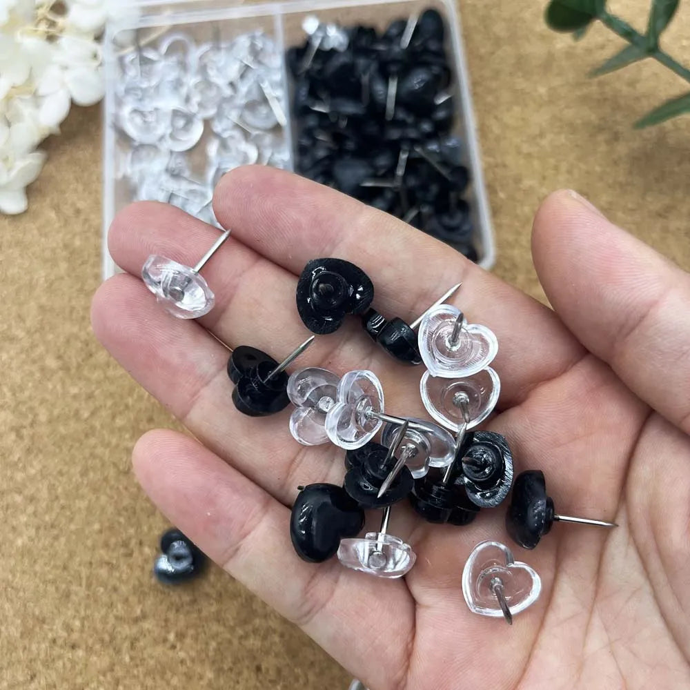 Heart Push Pins, 100 Pcs Decorative Push Pins for Cork Board Cute Thumb Tacks for Bulletin Board Photo Wall Picture Maps Posters Zpaxo