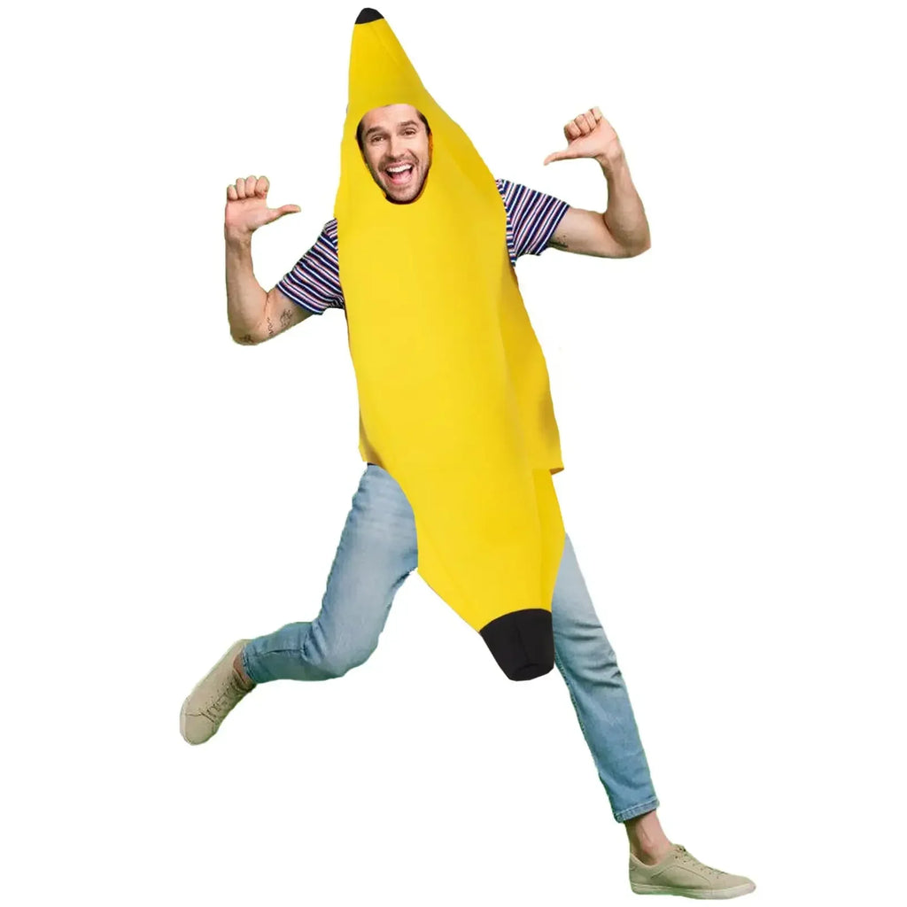 1 3 5 Charming Banana Costume Deluxe Adult Outfit Halloween Parties