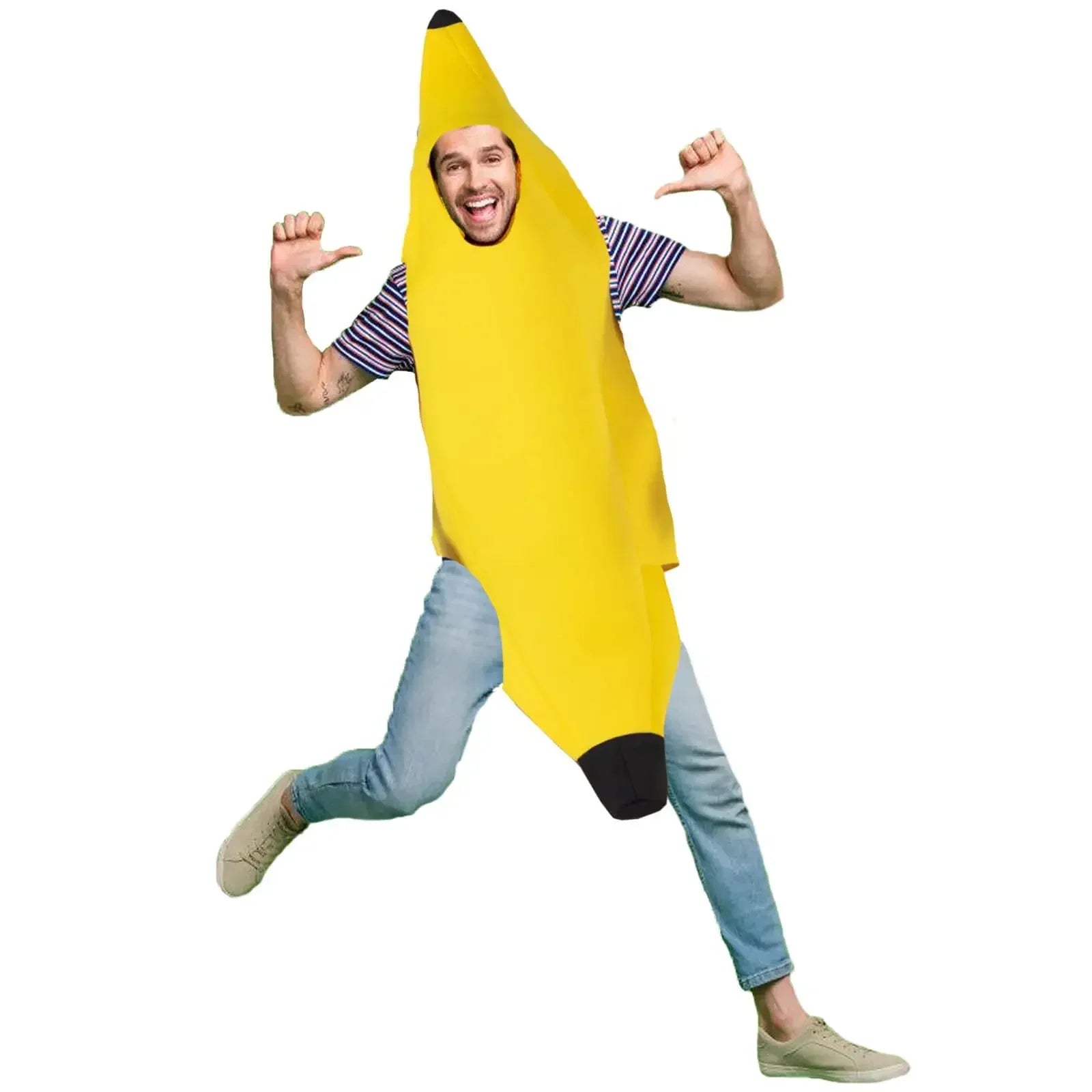1 3 5 Charming Banana Costume Deluxe Adult Outfit Halloween Parties