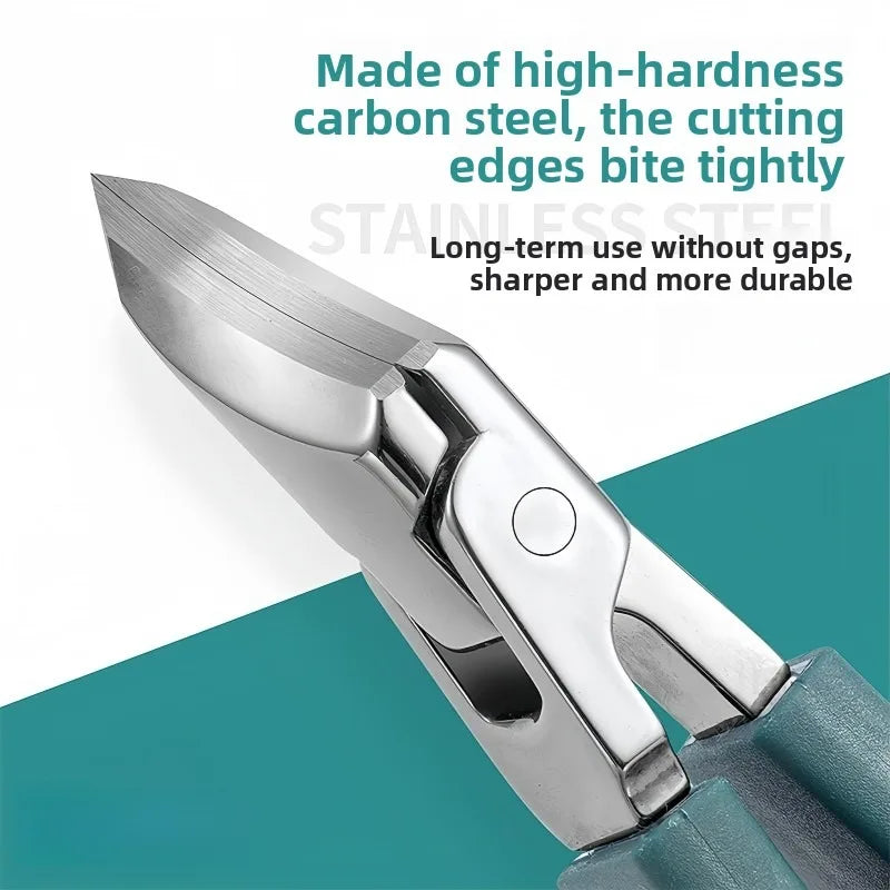 Large opening, pointed, thin, slanted nail clipper, high-end anti splash nail clipper, eagle beak, slanted mouth, thick toenail Zpaxo