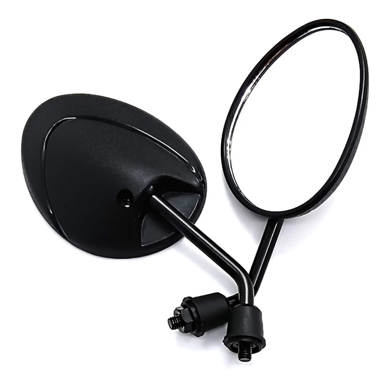22mm Motorcycle Rearview Mirrors – Carbon Fiber Burnt Titanium Pair