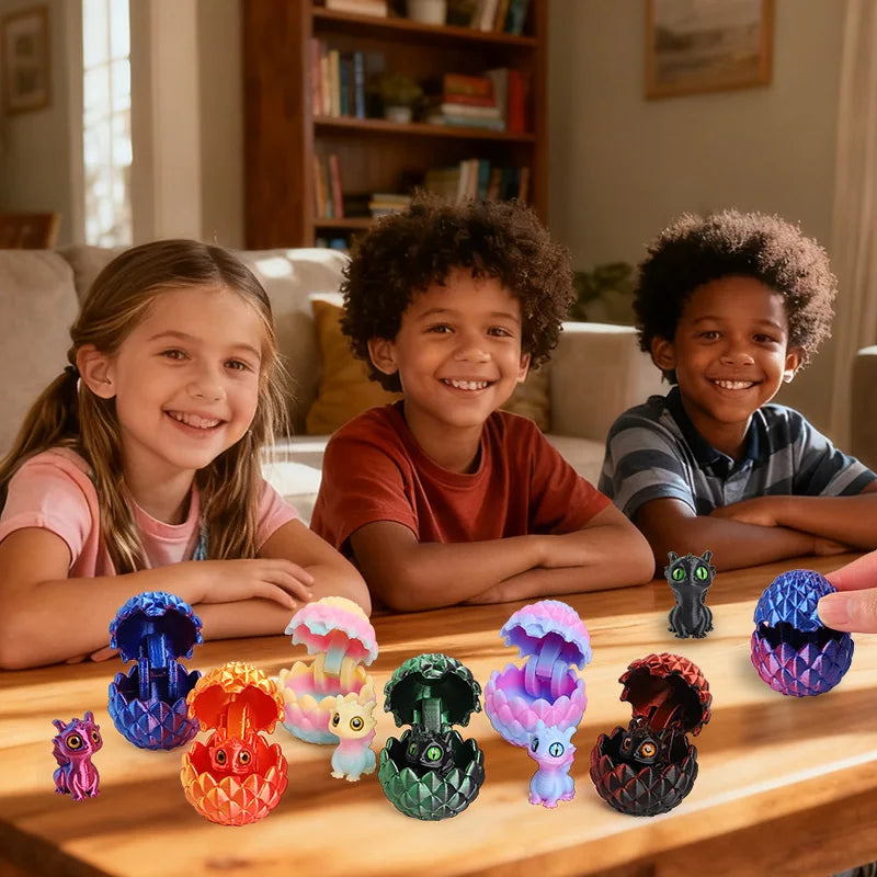 3D Printing Dragon Egg Mini Figure Surprise Kids Birthdays Party Zpaxo