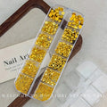 Gold Silver 3D Half Round Pearls Nail Charms Mixed-sizes Caviar Beads Zpaxo Gold