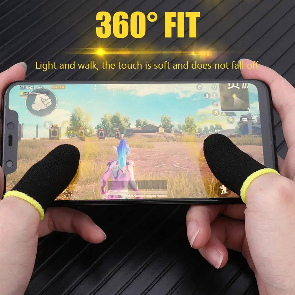 40pcs Mobile Game Fingertip Gloves For PUBG Gamer Sweatproof Anti-slip Touch Screen Finger Sleeve Breathable Gaming Finger Cover Zpaxo