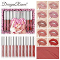 Lip Gloss Set of Ten in a Box, Velvet Soft Matte, Brightening, Versatile, Moisturizing Lipstick, Nude Color, Long-Lasting, Non-Stick, Non-Fading Lip Gloss Zpaxo Dr142