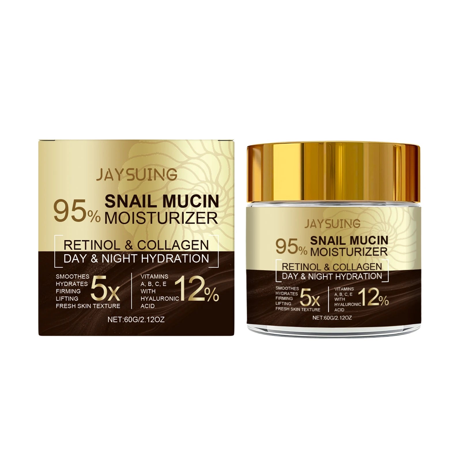 Jaysuing Snail Collagen Cream – Anti-Aging, Firm & Moisturizing Face Moisturizing Cream Zpaxo 60g boxed 60g