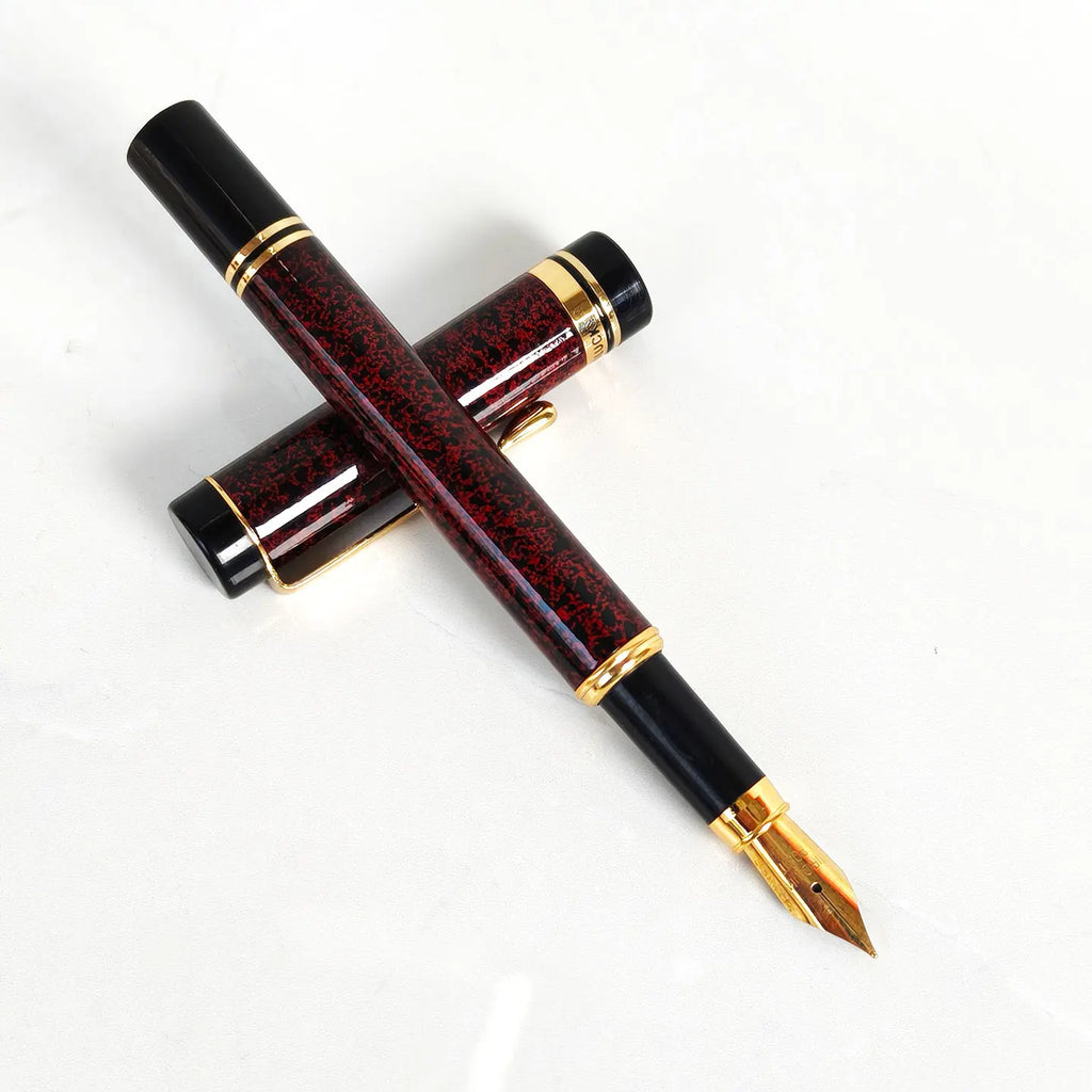Old Stock Rare Yongsheng 525 Fountain Pen Metal Rod Marble Pattern Writing Office Stationery Collection Nostalgia NIB 0.5MM Zpaxo