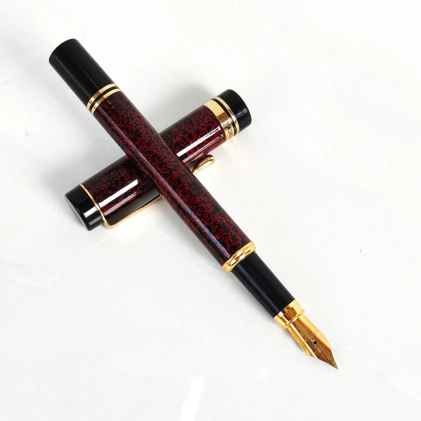 Old Stock Rare Yongsheng 525 Fountain Pen Metal Rod Marble Pattern Writing Office Stationery Collection Nostalgia NIB 0.5MM Zpaxo