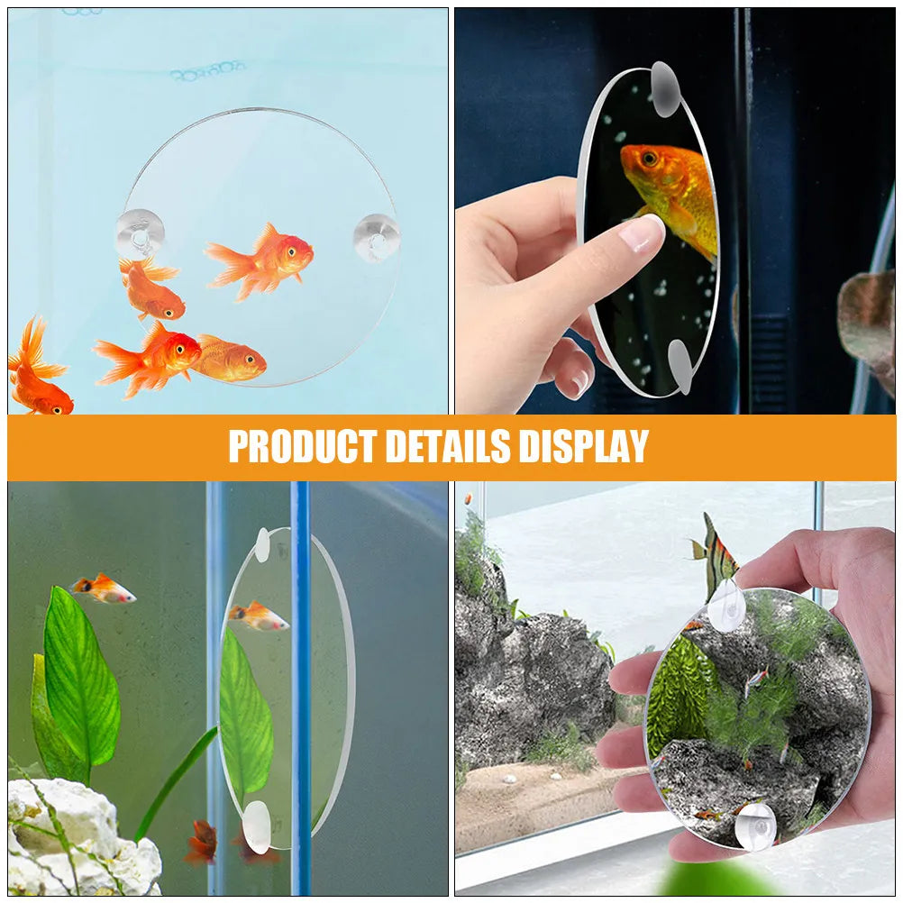 Betta Fish Acrylic Mirror Single Side Suction Cup Tank Training