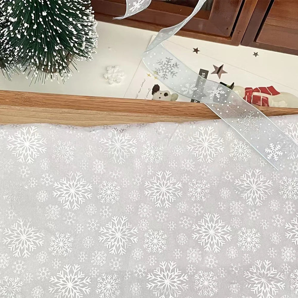 Snowflake Tissue Gift Wrapping Paper – 10 Sheets, 50×35cm