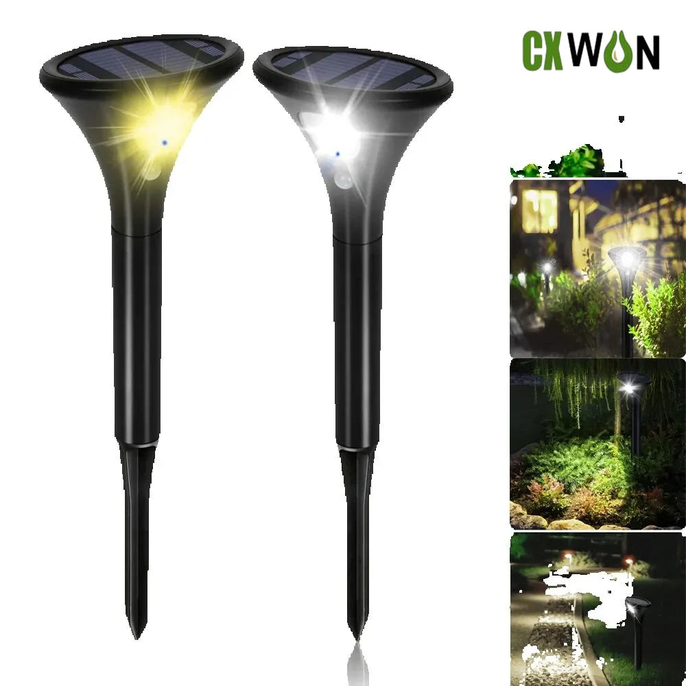 Solar Outdoor Lights Sensor Pathway LED Lamp Waterproof Landscape Zpaxo
