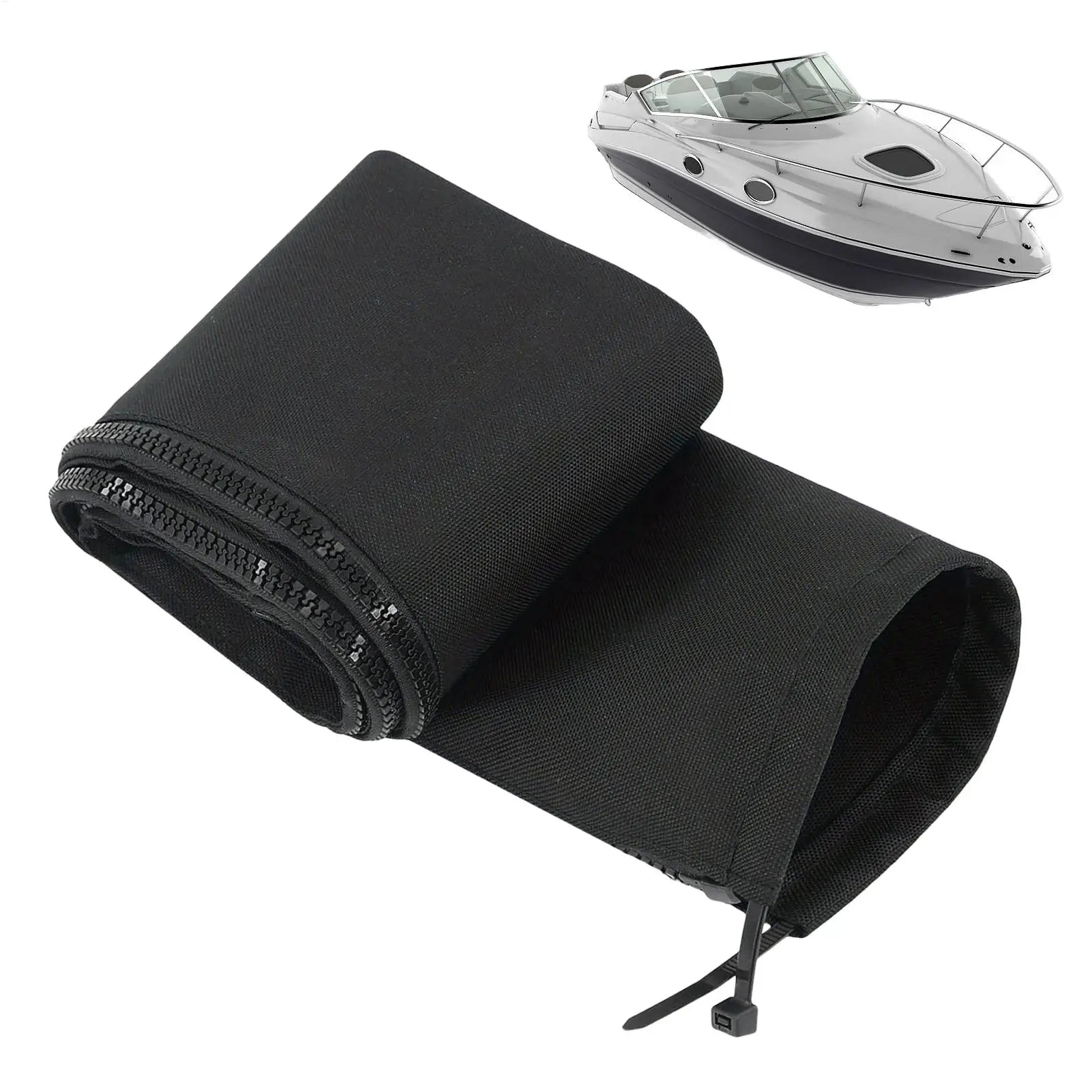 48" Zippered Outboard Rigging Sleeve – Trolling Motor Wire Guard Marine Cable Sleeve Zpaxo
