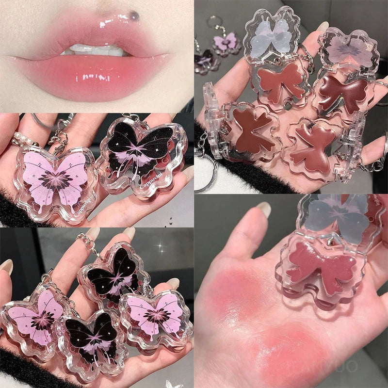 Butterfly Jelly Mirror Water Lip Gloss Portable Moisturizing Lip Balm Waterproof Liquid Lipstick Lipgloss Makeup Korean Cosmetic Zpaxo