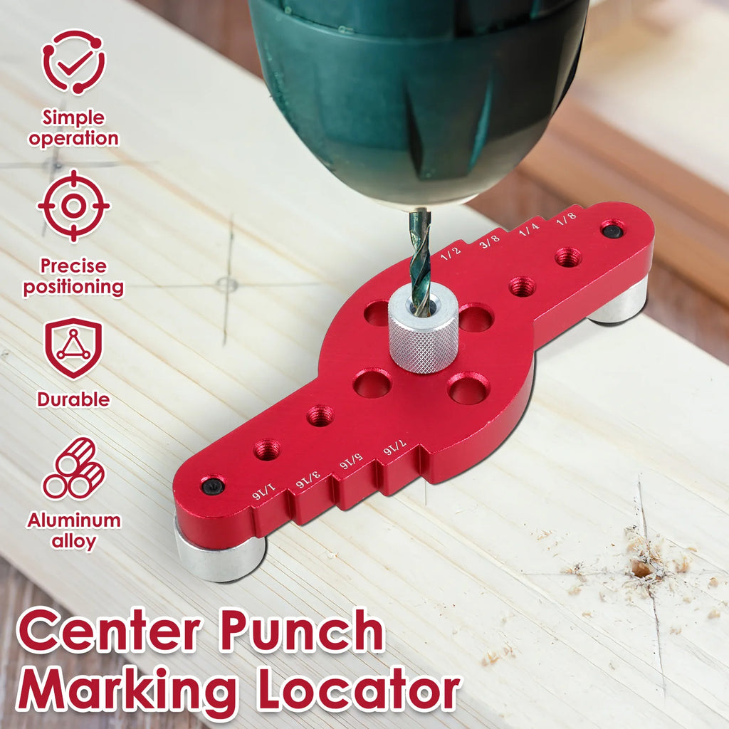 4.1 to 10cm Vertical Pocket Hole Jig Self Centering Dowel Drill Guide Pin Fixture Woodworking Sliding Drilling Punch Guide Set Zpaxo