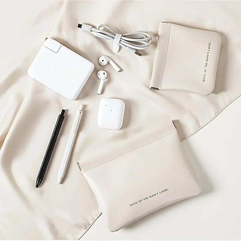 Storage Bag Automatic Closure Perfect Coins Cables Headphones